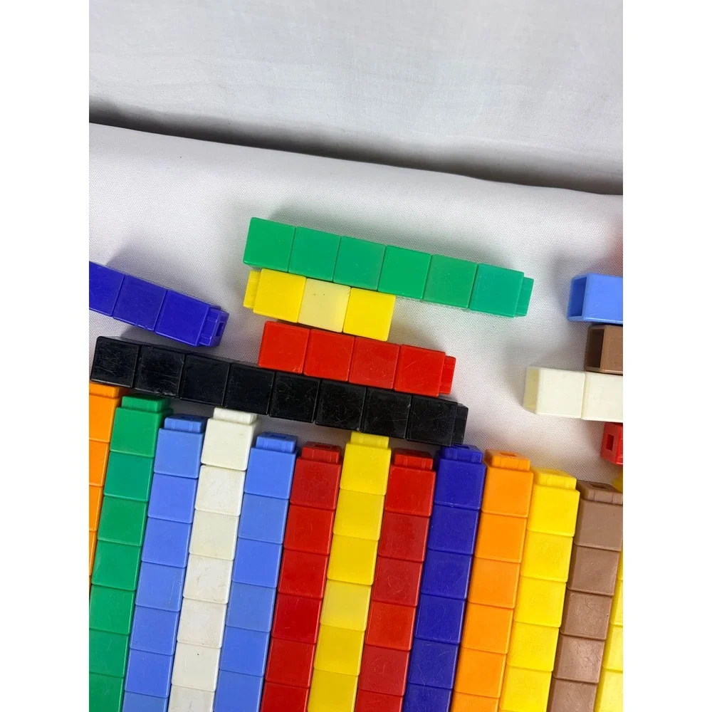 Math Link Cubes 280 Piece Set Multicolored Interlocking‎ Counting Blocks Toy